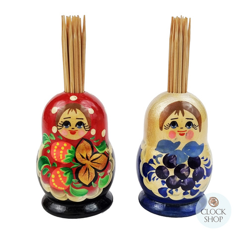 Russian Dolls Toothpick Holder 6cm- Assorted Designs