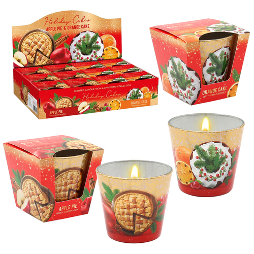8.5cm Scented Christmas Candle- Holiday Cakes