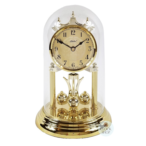 23cm Gold Anniversary Clock With Ornamental Dial By HALLER (Arabic) image