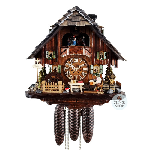 Beer Drinker & Dancers 8 Day Mechanical Chalet Cuckoo Clock 35cm By HEKAS image