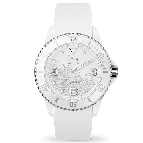 40mm Crystal Collection White & Silver Womens Watch With 400 Swarovski Crystals By ICE-WATCH image