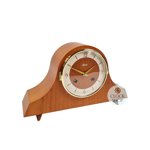 19cm Cherry Mechanical Tambour Mantel Clock By HERMLE image
