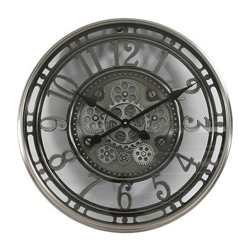 50cm Norris Silver Moving Gear Clock By COUNTRYFIELD