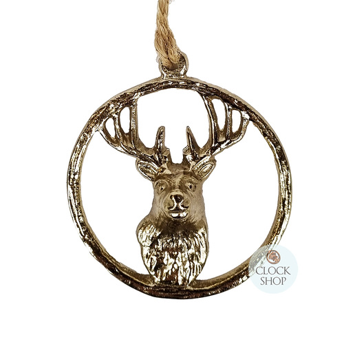 7cm Gold Deer Head Hanging Decoration image