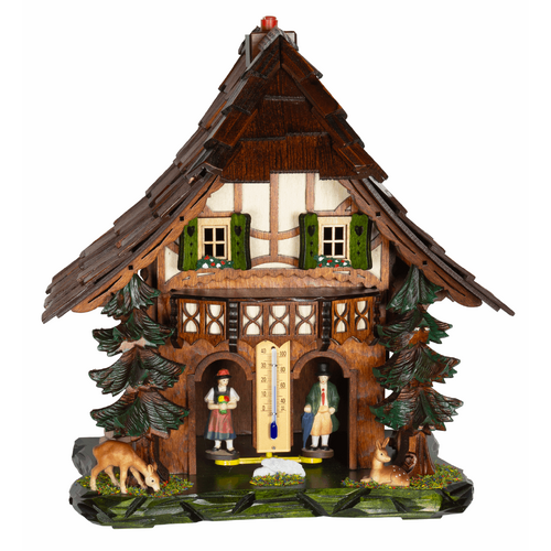 28cm Chalet Weather House With Deer By TRENKLE