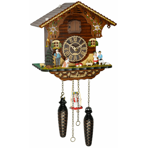 Heidi House Battery Chalet Cuckoo Clock With Swinging Doll 23cm By TRENKLE
