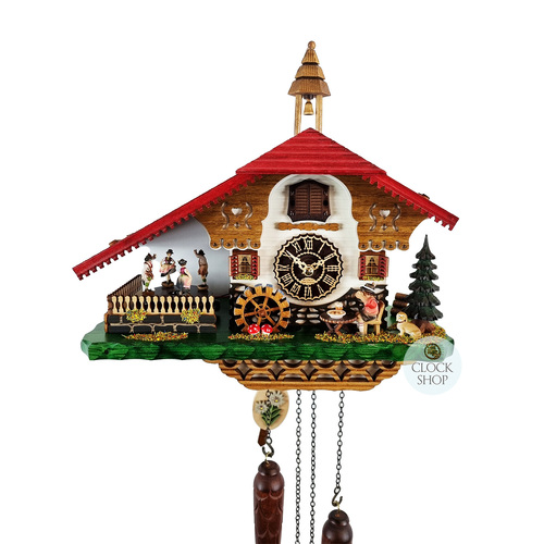 Beer Drinker & Dancers Battery Chalet Cuckoo Clock 35cm By TRENKLE image