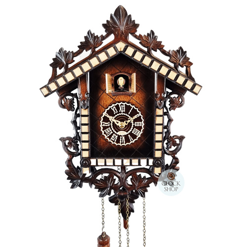 Railroad House Battery Cuckoo Clock 35cm By TRENKLE image