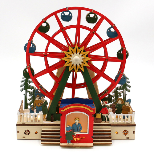 27cm Wooden LED Christmas Ferris Wheel 