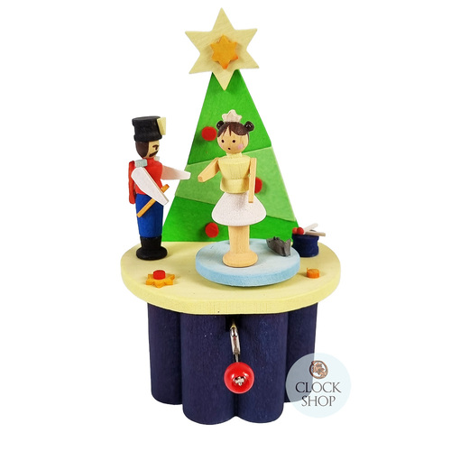 Wooden Hand Crank Christmas Nutcracker Music Box (Dance Of The Sugar Plum Fairy- Tchaikovsky) image