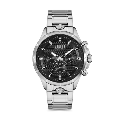 45mm Chrono Lion Stainless Steel Mens Watch With Black Dial By VERSACE image