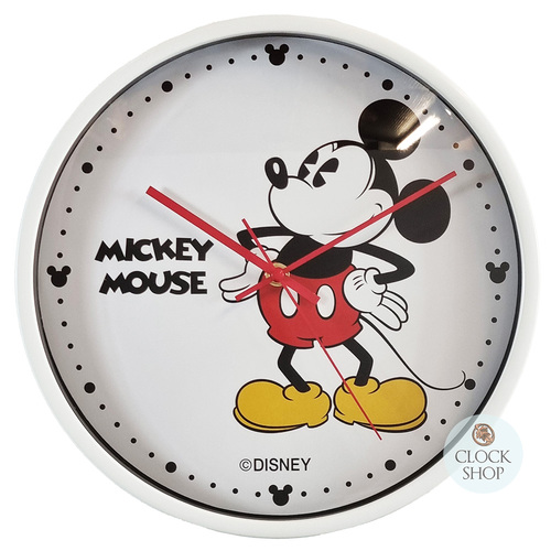 30cm White Mickey Mouse Wall Clock By DISNEY image
