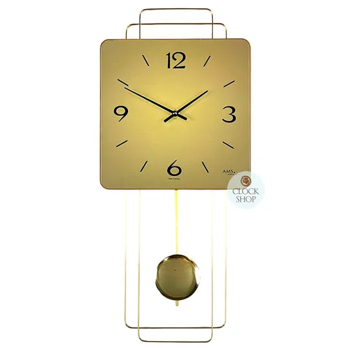 50cm Gold Modern Pendulum Wall Clock By AMS image