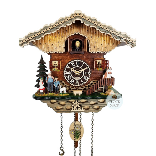 Heidi House LED Battery Chalet Cuckoo Clock 23cm By TRENKLE image