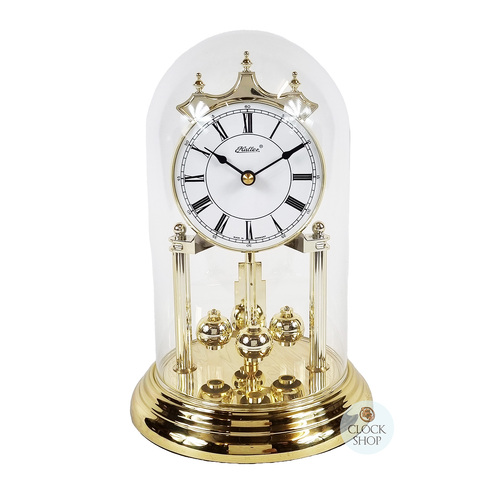 23cm Gold Anniversary Clock With White Dial & Westminster Chime By HALLER (Roman) image