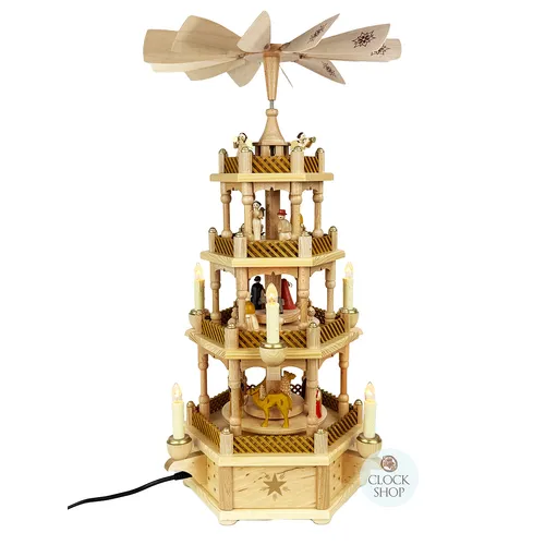 59cm Four Tier Electric Nativity Christmas Pyramid By Richard Glässer image