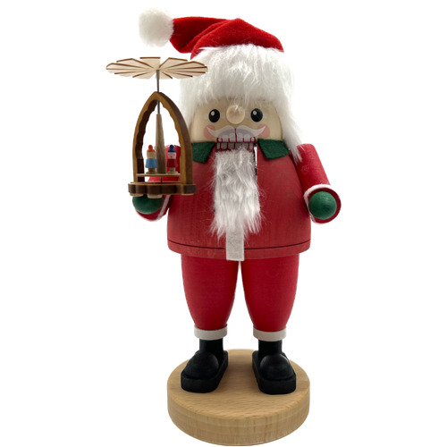 21cm Santa & Christmas Pyramid Nutcracker By Richard Glässer image