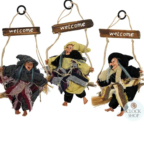 15cm Witch On Welcome Sign- Assorted Designs image