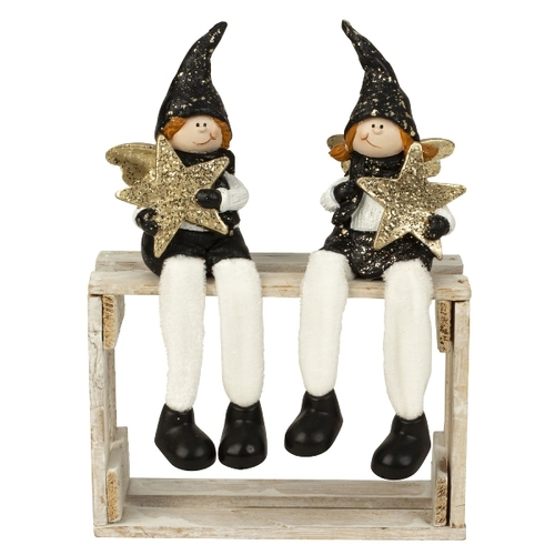 19cm Girl Holding Gold Star Shelf Sitter- Assorted Designs image