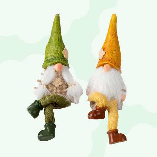 21cm Cottage Garden Gnome - Green Or Orange image