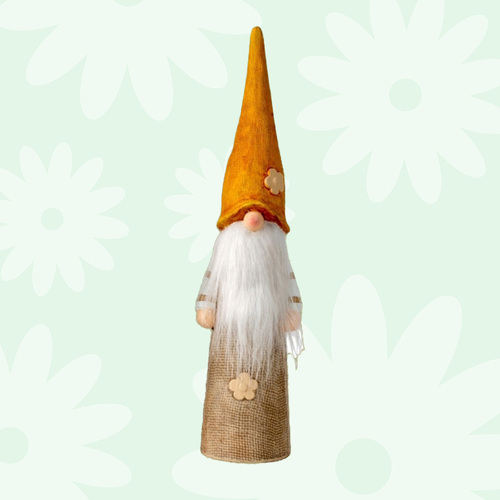 Finian Foxglove | 31.5cm Hessian Gnome | Orange