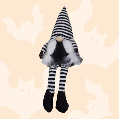 Willow Nightwhisper | 20cm Black & White Gnome Shelf Sitter | Girl