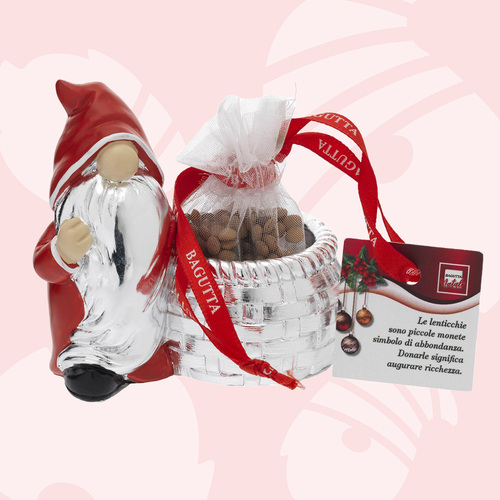 The Fortune Finders | 8cm Gnome With Good Luck Lentils - Red