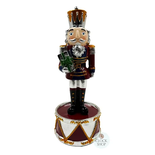 19cm Burgundy & Blue Nutcracker Music Box (Tchaikovsky- The Nutcracker Suite) image