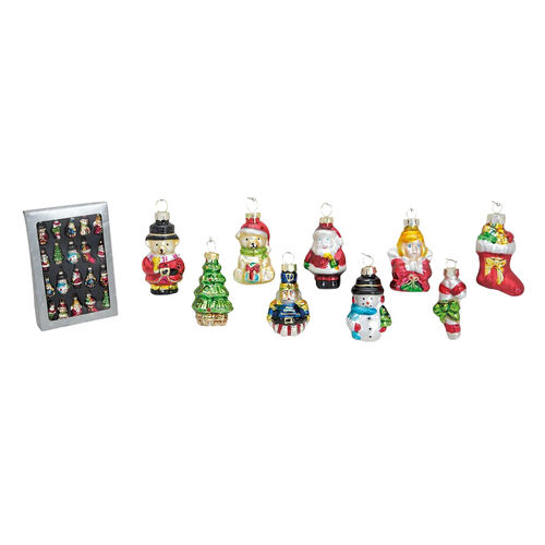 5cm Glass Christmas Hanging Ornaments (Set Of 20) image