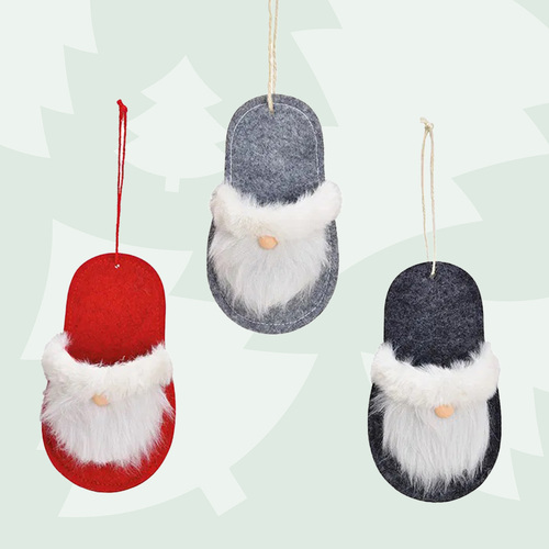 16cm Gnome Slipper Hanging Decoration- Assorted Colours image