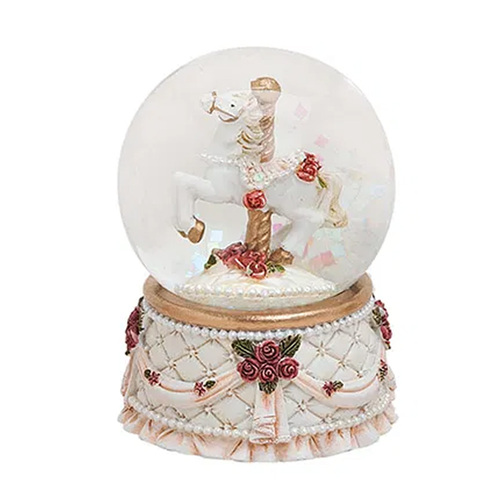 6cm Rocking Horse Snow Globe- Assorted Designs image