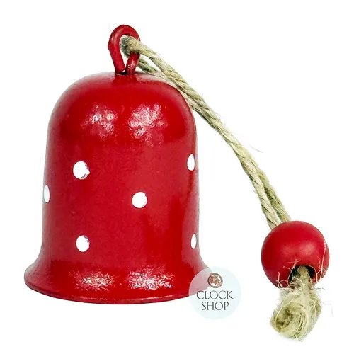 3cm Red Metal Christmas Bell Hanging Decoration image