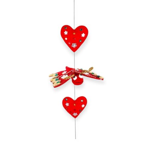 160cm Red Butterfly Hanging Decoration Garland image
