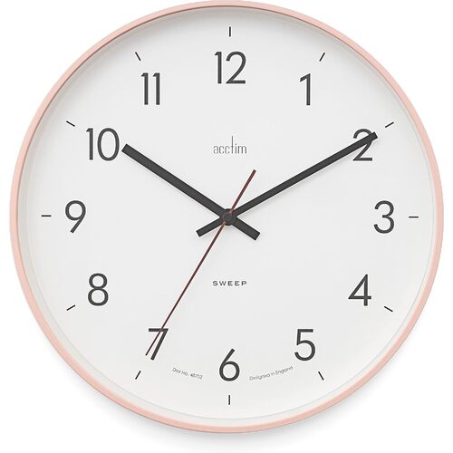 30cm Aster Pink Grapefruit Silent Wall Clock By ACCTIM image