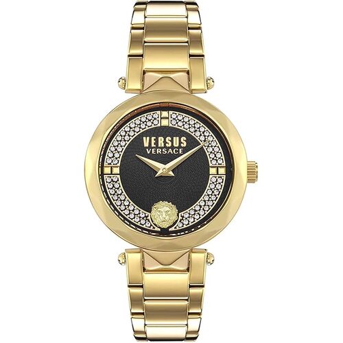 36mm Covent Garden Yellow Gold Womens Watch With Black Dial By VERSACE image