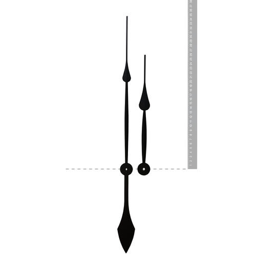 Black Spade High Torque Euroshaft Quartz Hands (347mm & 260mm) image