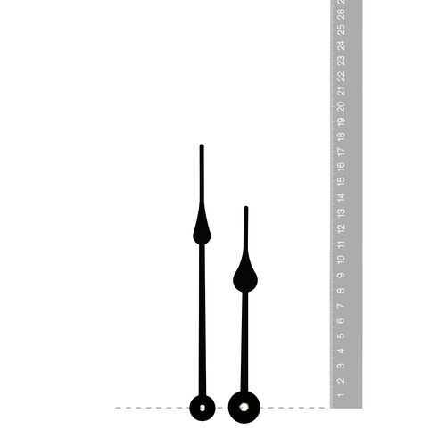 Black Spade High Torque Euroshaft Quartz Hands (175mm & 134mm) image