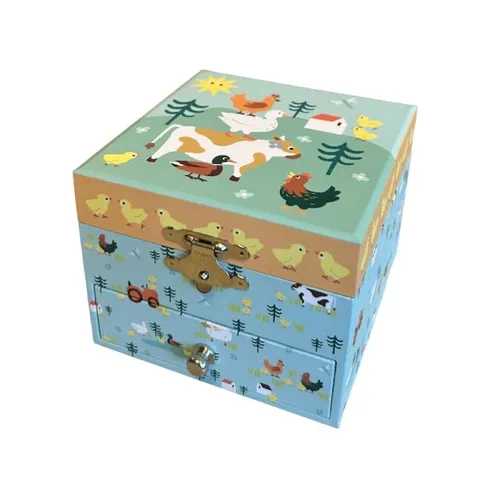 Farm Musical Jewellery Box With Chicken image