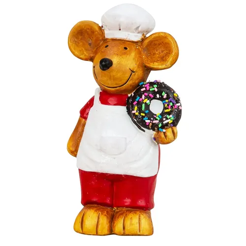 17.5cm Christmas Mouse With Donut image