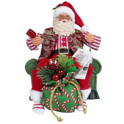 28cm Sitting Santa Claus In Armchair image