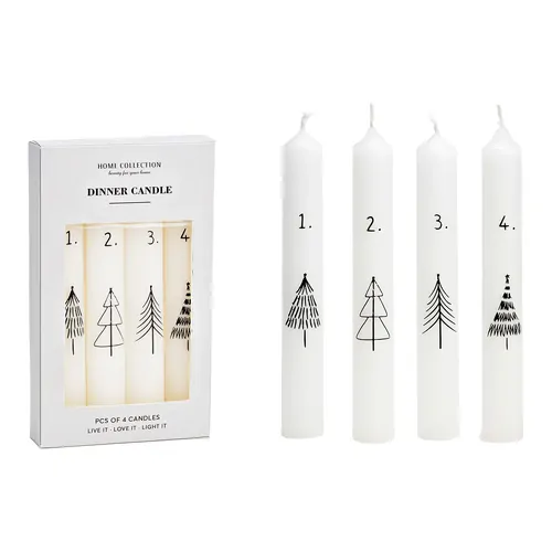 Pack Of 4 Advent Candles (20mm Diameter) image