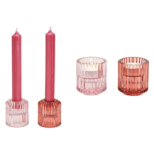 6cm Two-Sided Tealight & Candle Holder- Assorted Designs image