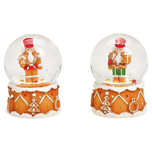 6cm Gingerbread Nutcracker Snow Globe- Assorted Designs image