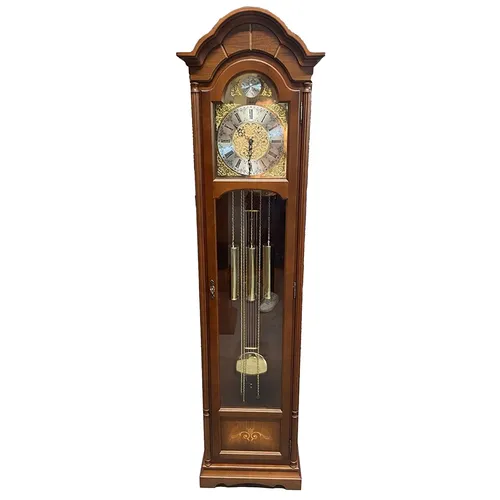 Walnut Grandfather Clock With Westminster Chime By HERMLE image