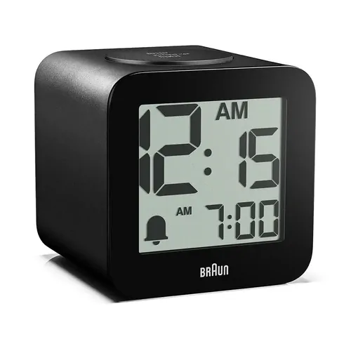 7.7cm Black Speaking Digital Alarm Clock By BRAUN image