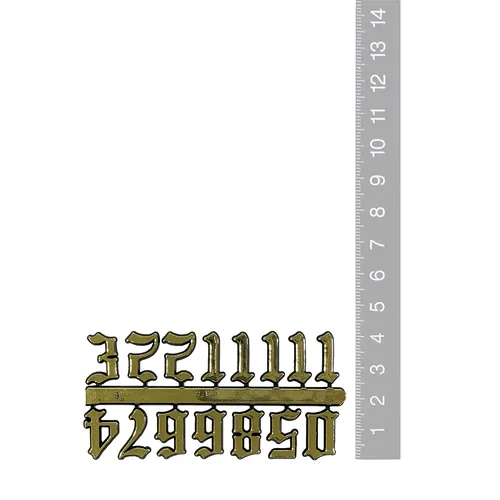 16mm Gold Old English Arabic Numerals image