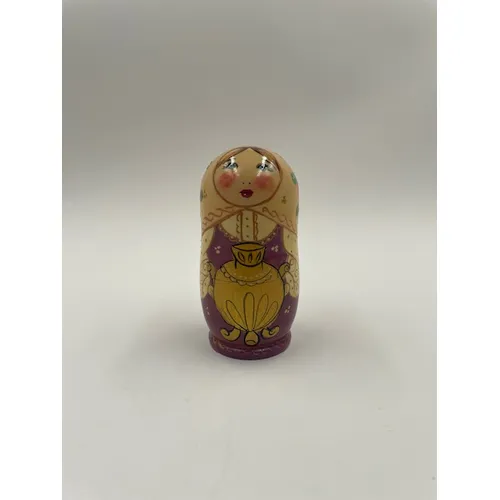 Zagorsk Country Russian Dolls With Vase 11cm (Set Of 5) image