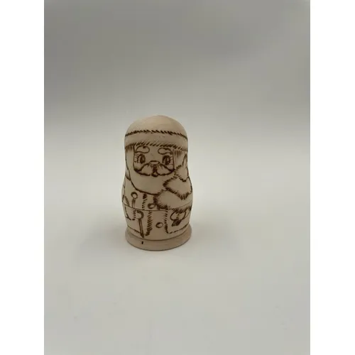 Woodburn Santa Snowman Pengiun Russian Dolls-  9cm (Set Of 3) image