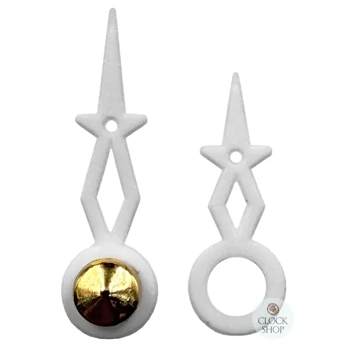 White Plastic Mini Clock Hands (23mm & 17mm) image