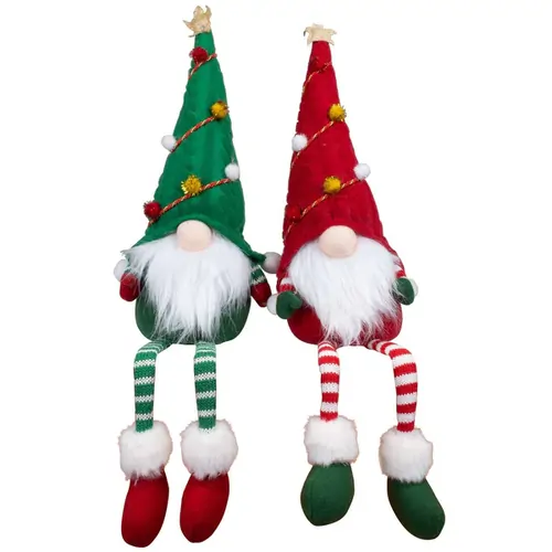 Noel & Twinkle Tannenbaum | 50cm Christmas Gnome Shelf Sitter | Red Or Green image